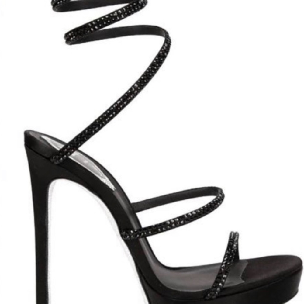 Designer Rene Caovilla Sequim Embellished Stiletto Sandals